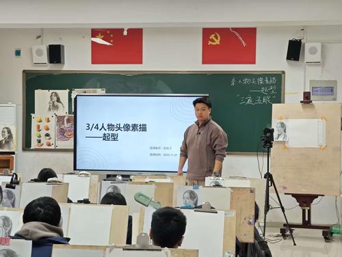 美术教师张牧子——《人物头像素描-起型》